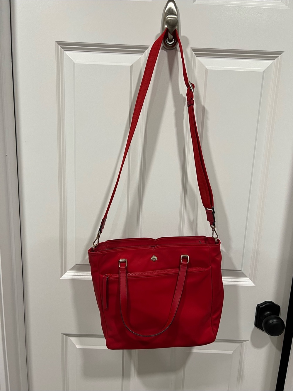 Kate Spade Red Convertible Shoulder Tote Bag